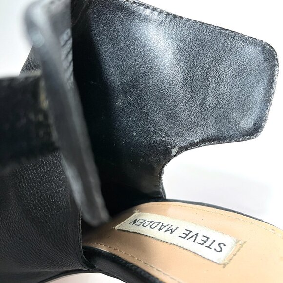 Steve Madden Slinng Talento Leather Open Toe Chunky Heel - Picture 13 of 13